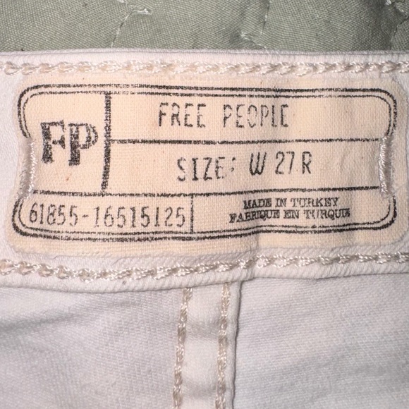 Free People We The Free Just Float Wide Leg Jean White Raw Hem Womens 27. - Picture 11 of 15